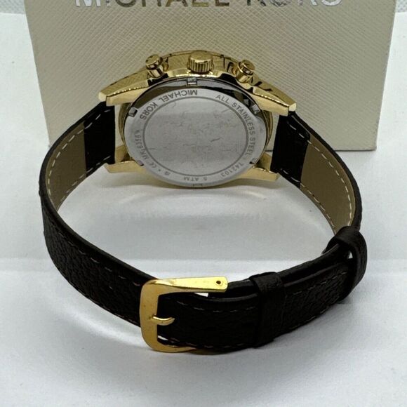 Michael Kors Ritz MK6356 Women\'s Black Leather Analog Dial Quartz Watch JNA90 main image 4